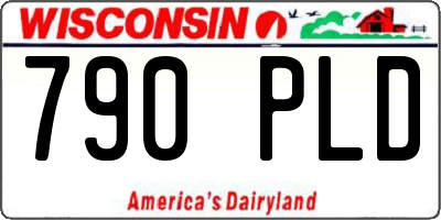 WI license plate 790PLD