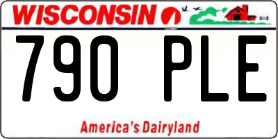 WI license plate 790PLE