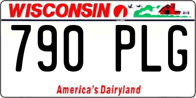 WI license plate 790PLG