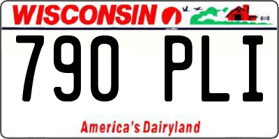 WI license plate 790PLI