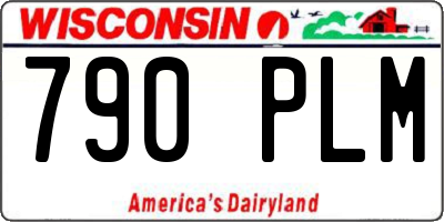 WI license plate 790PLM