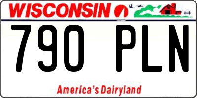 WI license plate 790PLN