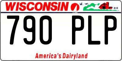WI license plate 790PLP