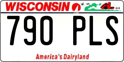WI license plate 790PLS