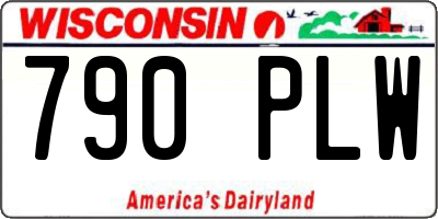 WI license plate 790PLW