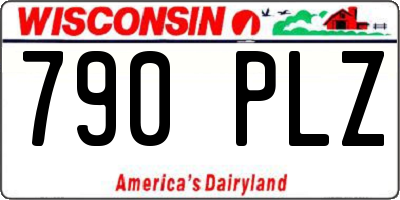 WI license plate 790PLZ