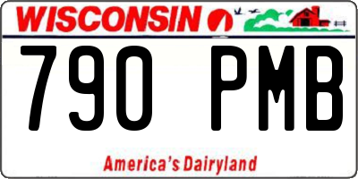 WI license plate 790PMB