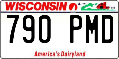 WI license plate 790PMD