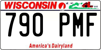 WI license plate 790PMF