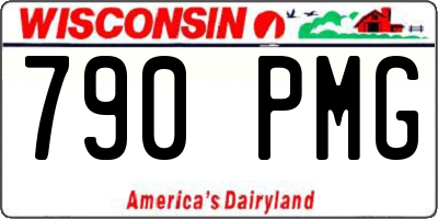 WI license plate 790PMG