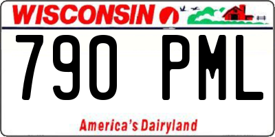 WI license plate 790PML