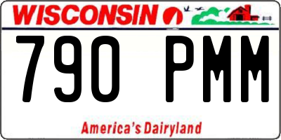 WI license plate 790PMM