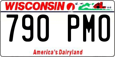 WI license plate 790PMO