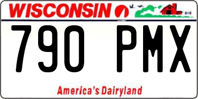 WI license plate 790PMX