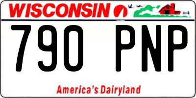 WI license plate 790PNP
