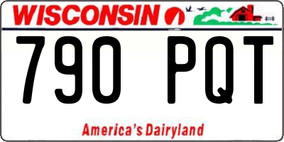 WI license plate 790PQT