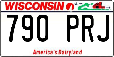 WI license plate 790PRJ