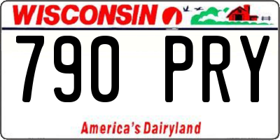 WI license plate 790PRY