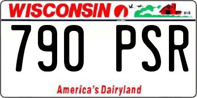 WI license plate 790PSR