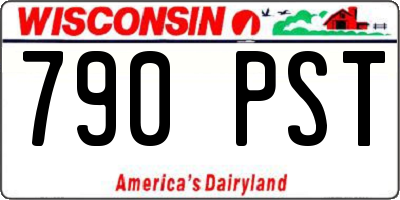WI license plate 790PST