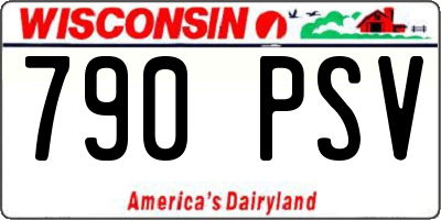 WI license plate 790PSV