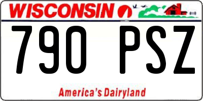 WI license plate 790PSZ