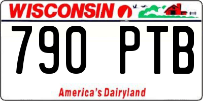 WI license plate 790PTB