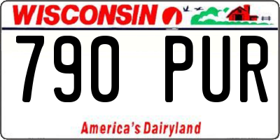 WI license plate 790PUR