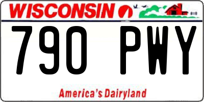WI license plate 790PWY