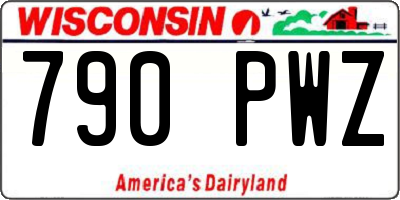 WI license plate 790PWZ