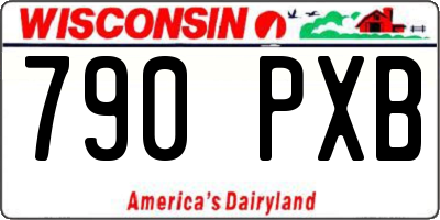 WI license plate 790PXB
