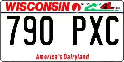 WI license plate 790PXC