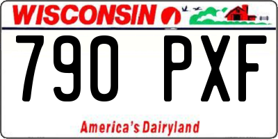 WI license plate 790PXF