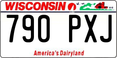 WI license plate 790PXJ