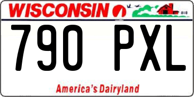 WI license plate 790PXL