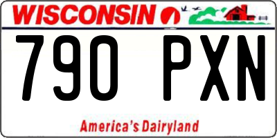 WI license plate 790PXN