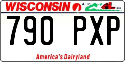WI license plate 790PXP