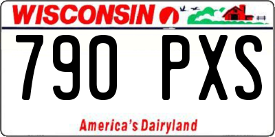 WI license plate 790PXS