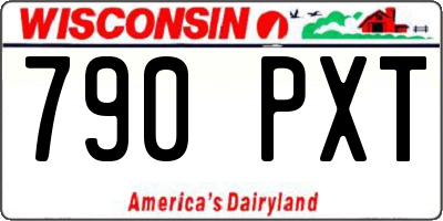 WI license plate 790PXT