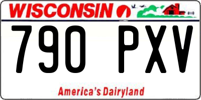 WI license plate 790PXV