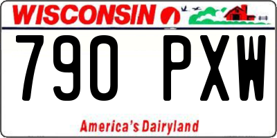 WI license plate 790PXW