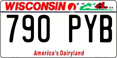WI license plate 790PYB