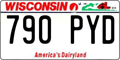 WI license plate 790PYD