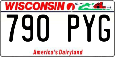 WI license plate 790PYG