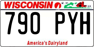 WI license plate 790PYH
