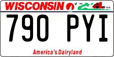 WI license plate 790PYI
