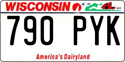 WI license plate 790PYK
