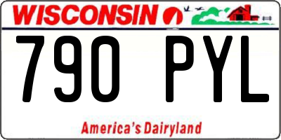 WI license plate 790PYL
