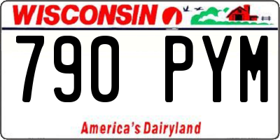 WI license plate 790PYM