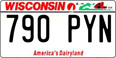 WI license plate 790PYN